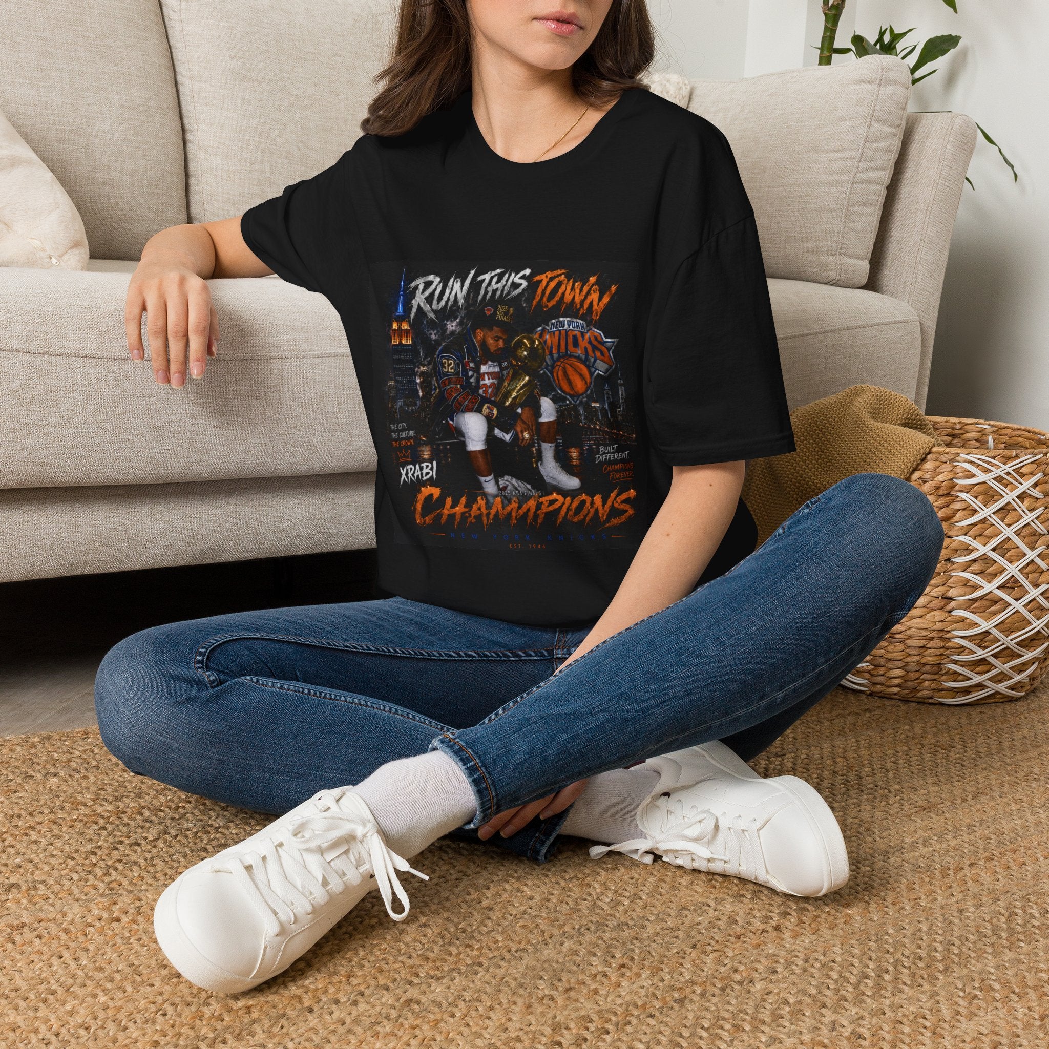 Run This Town Knicks Champions T-Shirt — NYC Basketball Fan Tee